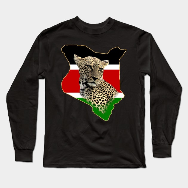 Kenya Leopard - Big Cat - Africa Long Sleeve T-Shirt by T-SHIRTS UND MEHR